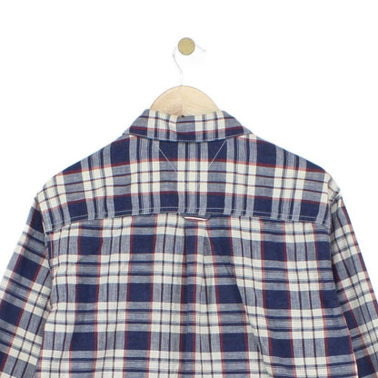 Mens Check Shirt Button Up Long Sleeve