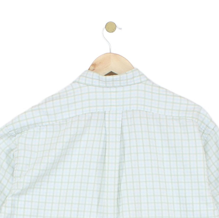 Mens Check Shirt Boxy Fit Short Sleeve