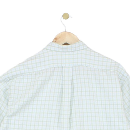 Mens Check Shirt Boxy Fit Short Sleeve