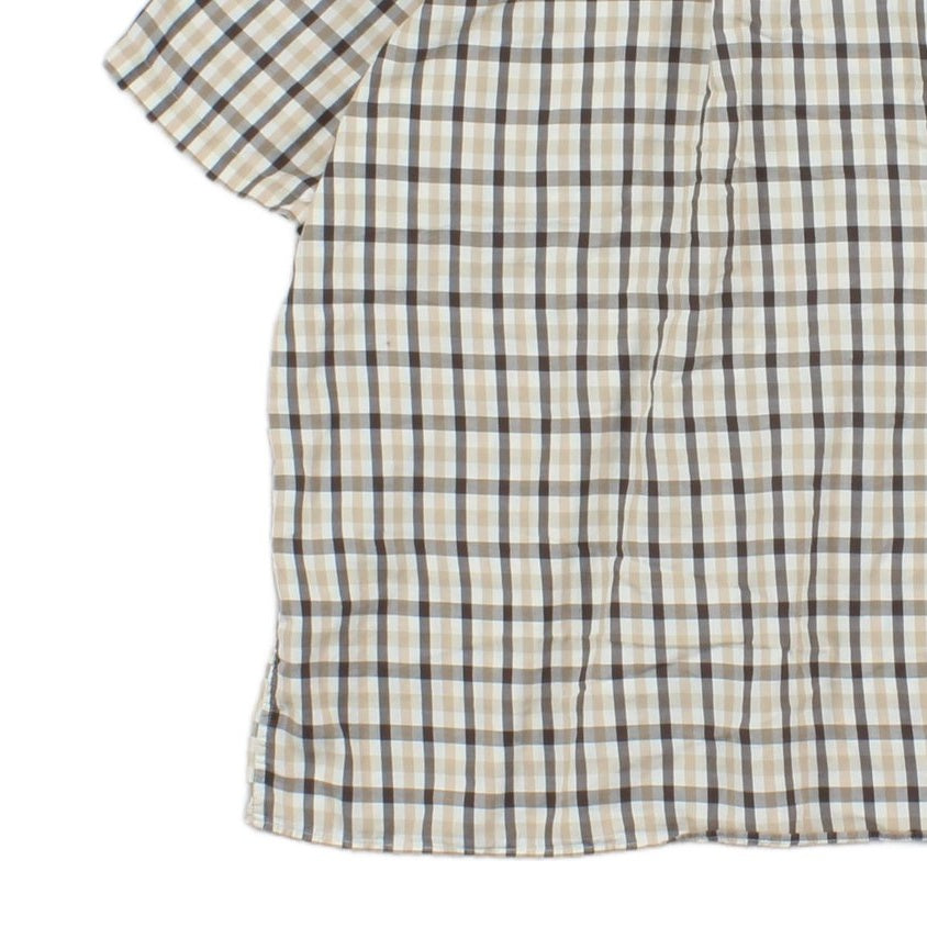 Mens Plaid Shirt  Button Down Short Sleeve