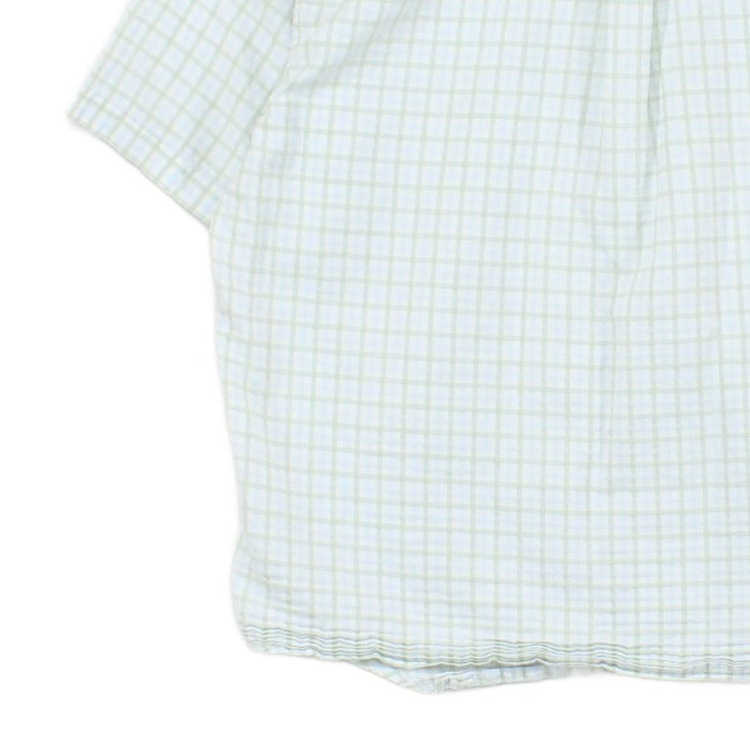 Mens Check Shirt Boxy Fit Short Sleeve