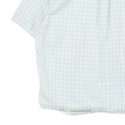 Mens Check Shirt Boxy Fit Short Sleeve