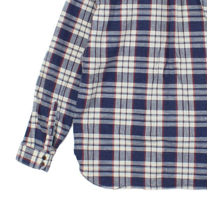 Mens Check Shirt Button Up Long Sleeve
