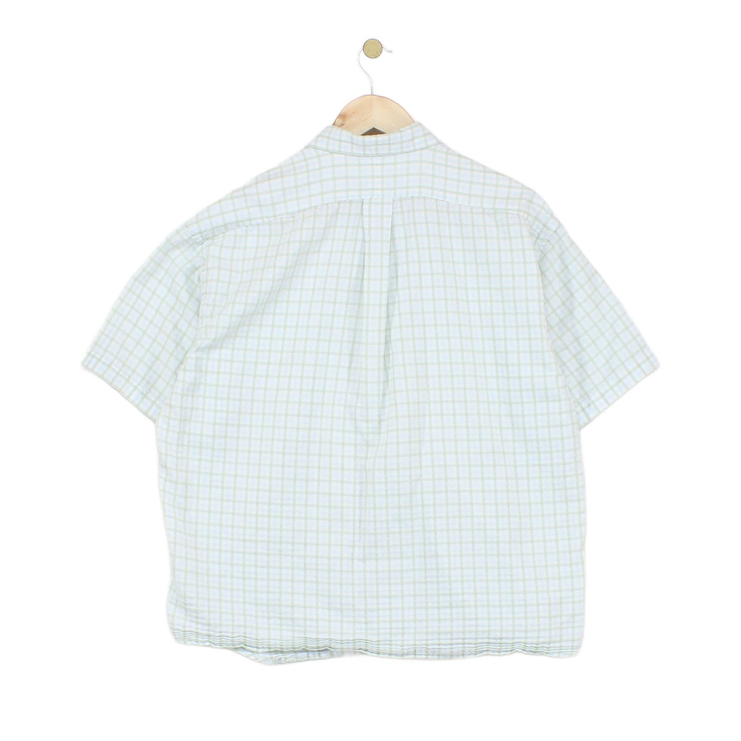 Mens Check Shirt Boxy Fit Short Sleeve