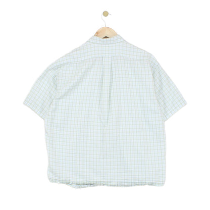 Mens Check Shirt Boxy Fit Short Sleeve