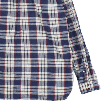 Mens Check Shirt Button Up Long Sleeve