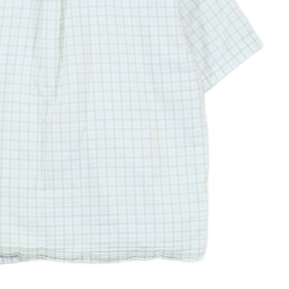 Mens Check Shirt Boxy Fit Short Sleeve