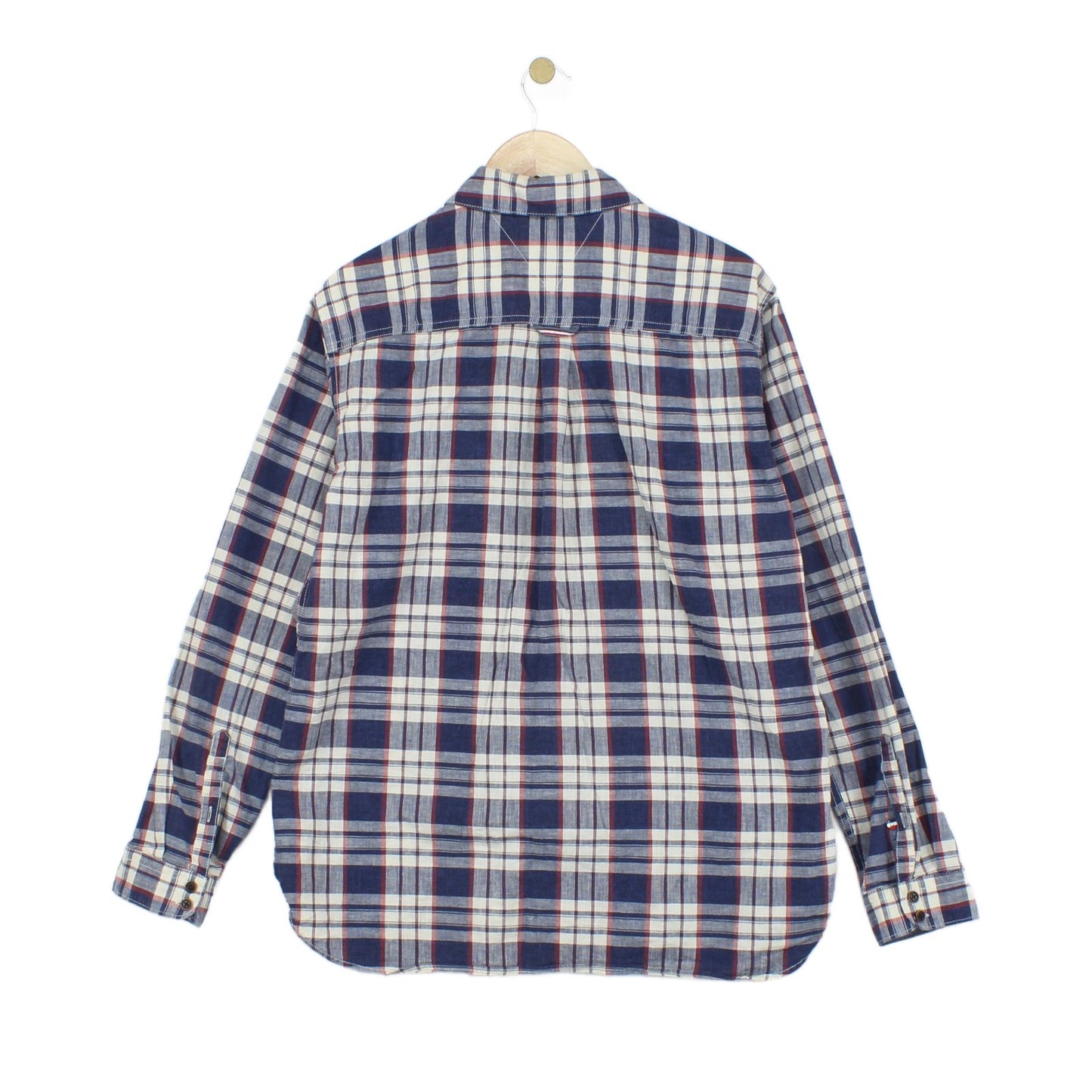 Mens Check Shirt Button Up Long Sleeve
