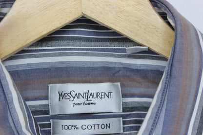 Mens Striped Shirt Button Up