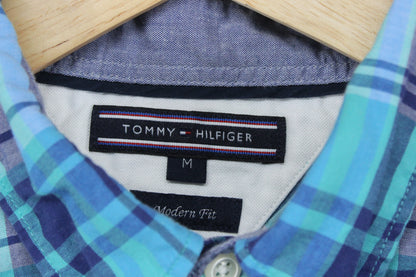 Mens Check Shirt Plaid Short Sleeve