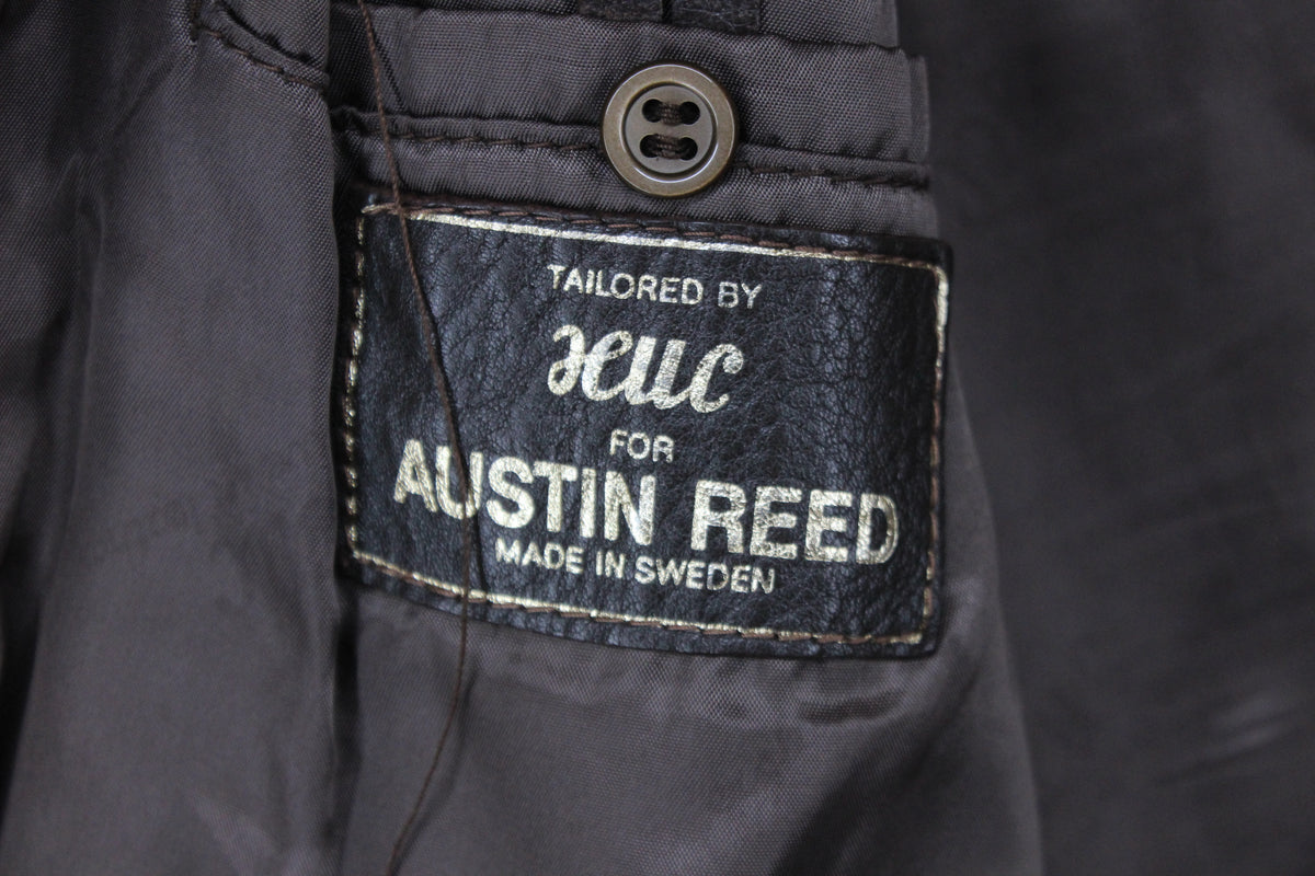 Mens Leather Jacket Full Zip Made In Sweden