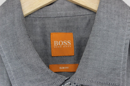 Mens Shirt Slim Fit Button Up Long Sleeve
