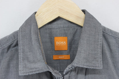 Mens Shirt Slim Fit Button Up Long Sleeve