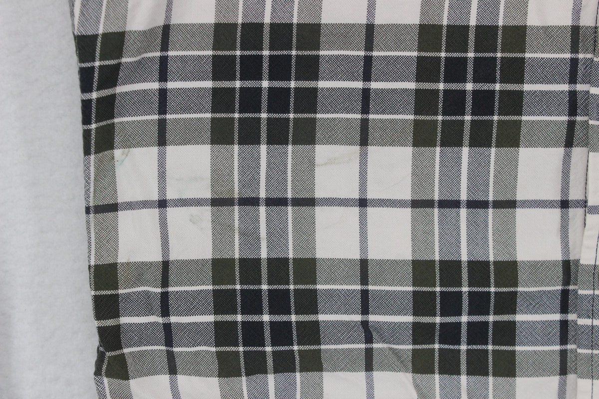 Mens Plaid Shirt Button Up Long Sleeve