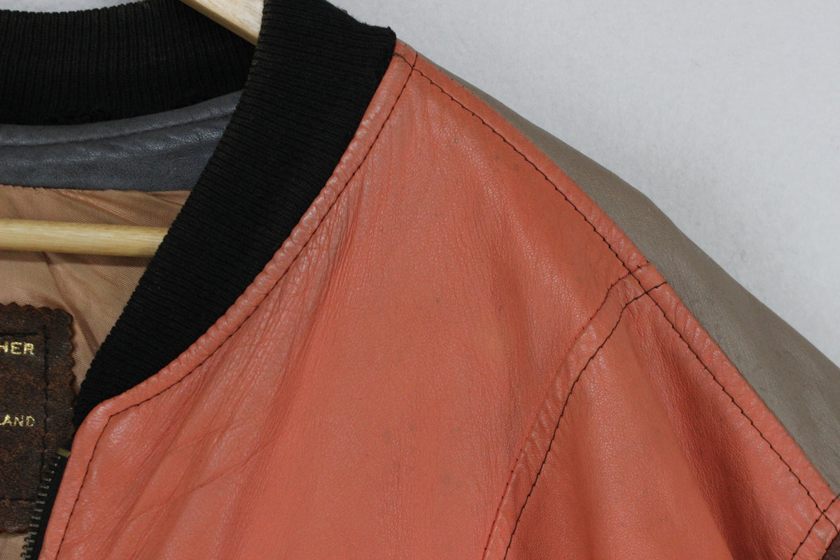 Mens Leather Bomber Jacket Uk Made
