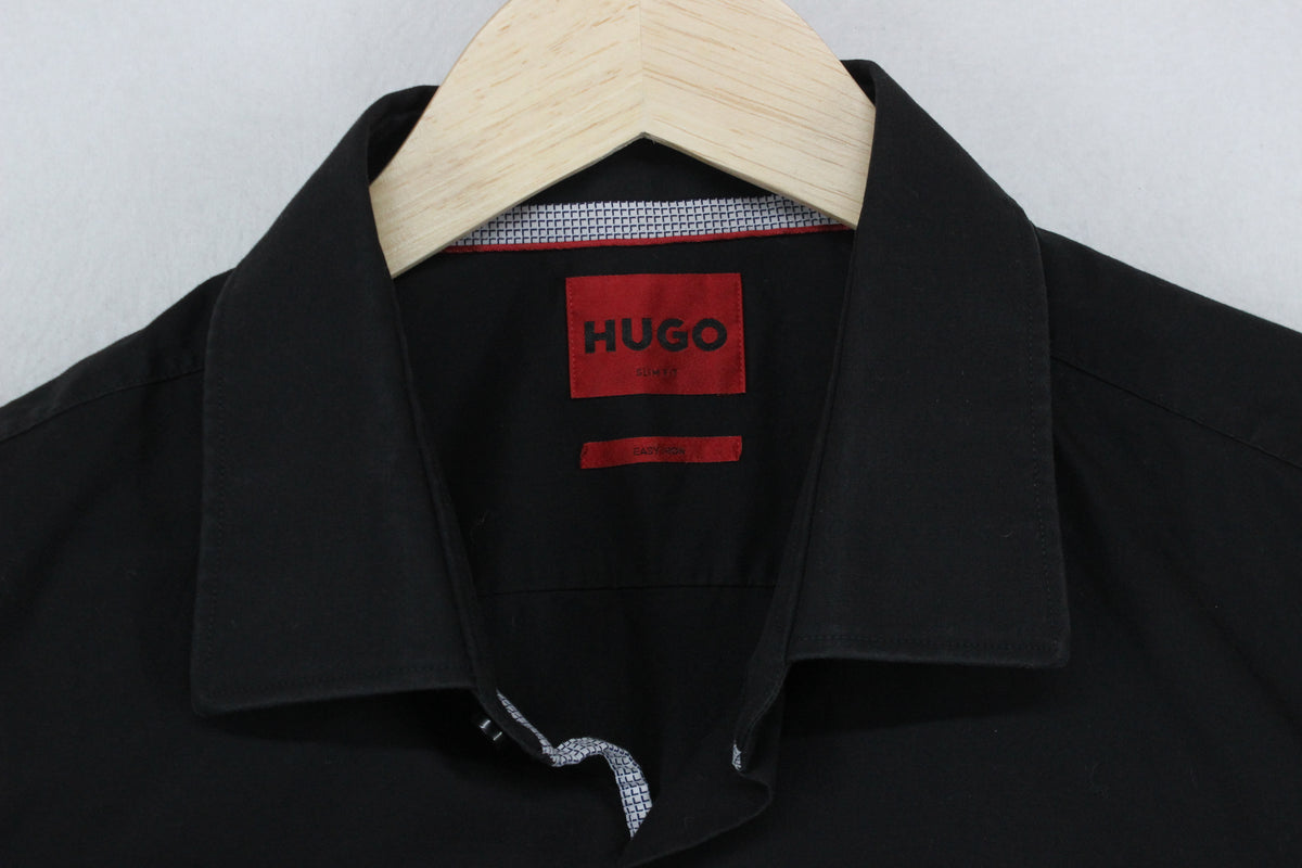 Mens Shirt Slim Fit Button Up Long Sleeve Collared