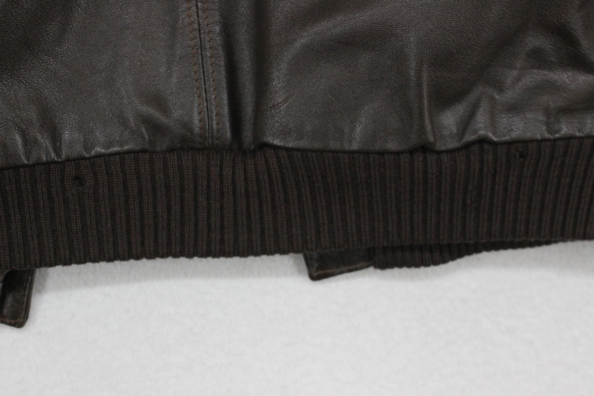 Mens Leather Jacket Full Zip Made In Sweden
