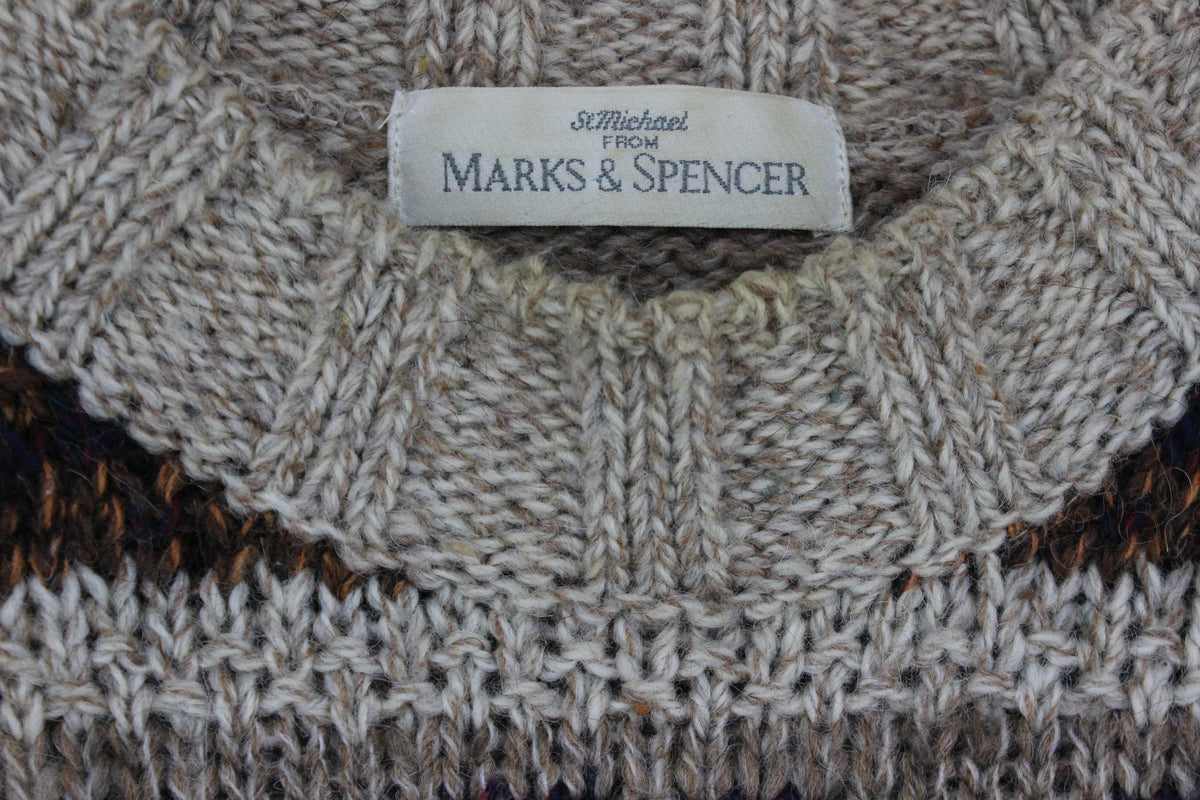 Mens Fair Isle Jumper Made In Italy Knitted