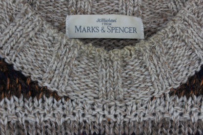 Mens Fair Isle Jumper Made In Italy Knitted