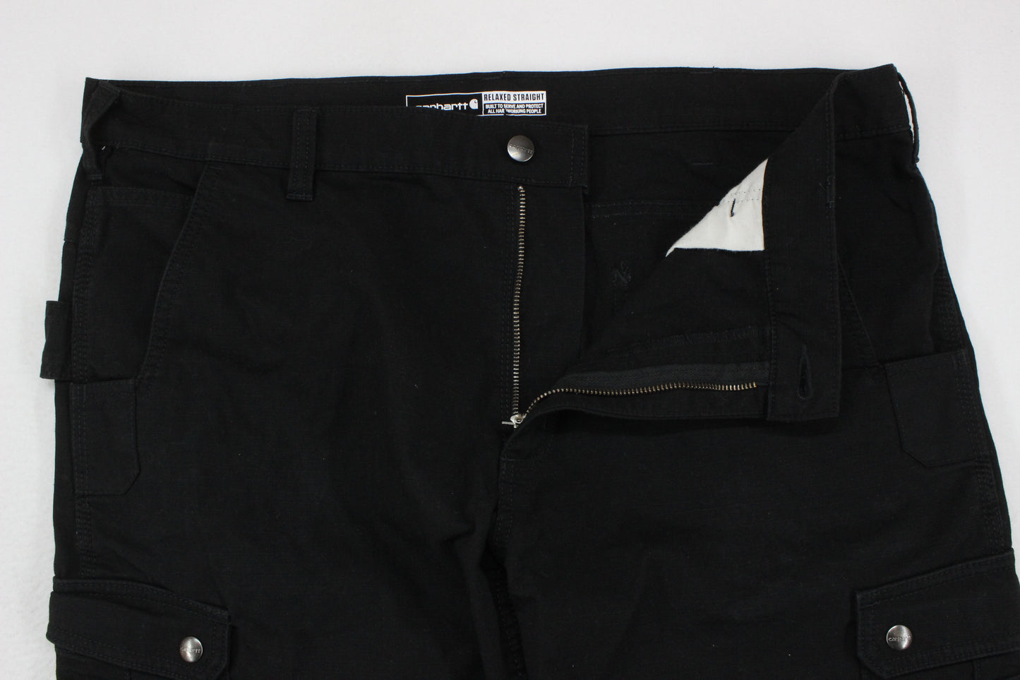 Mens Cargo Trousers Durable Relaxed Straight