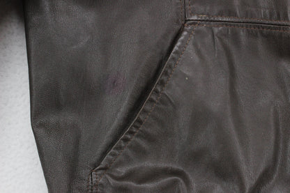 Mens Leather Jacket Full Zip Made In Sweden