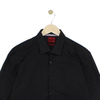 Mens Shirt Slim Fit Button Up Long Sleeve Collared