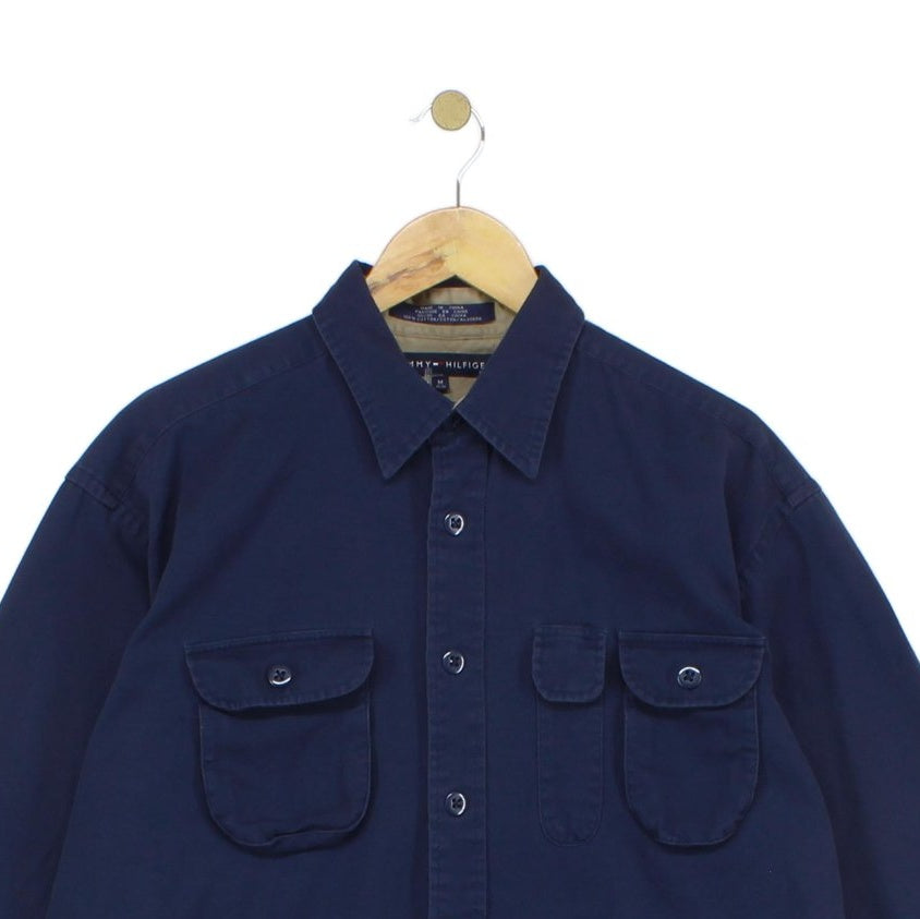 Mens Utility Shirt Button Up Long Sleeve