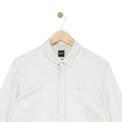 Mens Shirt Stretch Long Sleeve Button Up