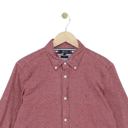 Mens Shirt Stretch Slim Fit Button Up Long Sleeve