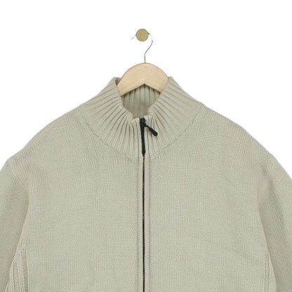 Mens Cardigan Ribbed Knit Full Zip