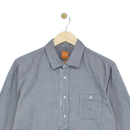 Mens Shirt Slim Fit Button Up Long Sleeve