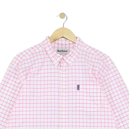 Mens Check Shirt Tailored Fit Long Sleeve