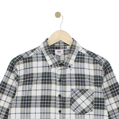 Mens Plaid Shirt Button Up Long Sleeve
