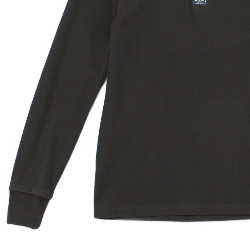 Mens T-Shirt Long Sleeve Buttons