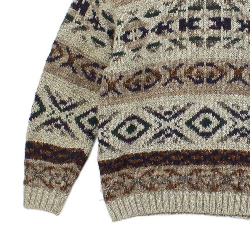 Mens Fair Isle Jumper Made In Italy Knitted