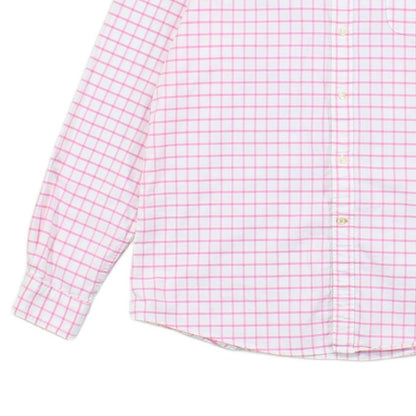 Mens Check Shirt Tailored Fit Long Sleeve