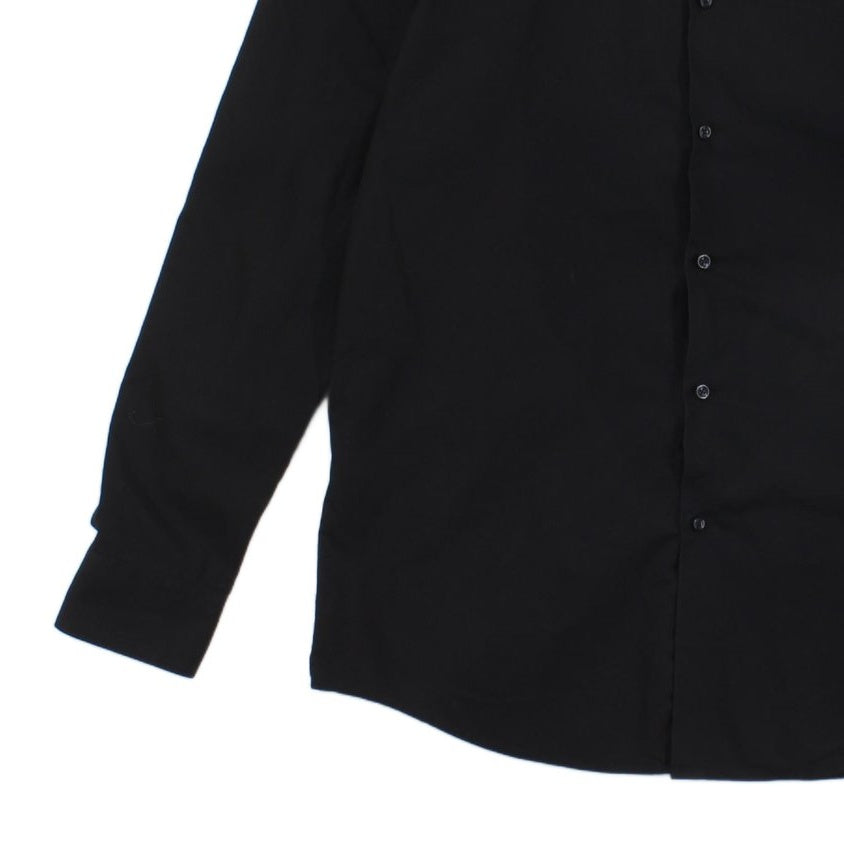 Mens Shirt Slim Fit Button Up Long Sleeve Collared