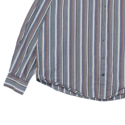 Mens Striped Shirt Button Up