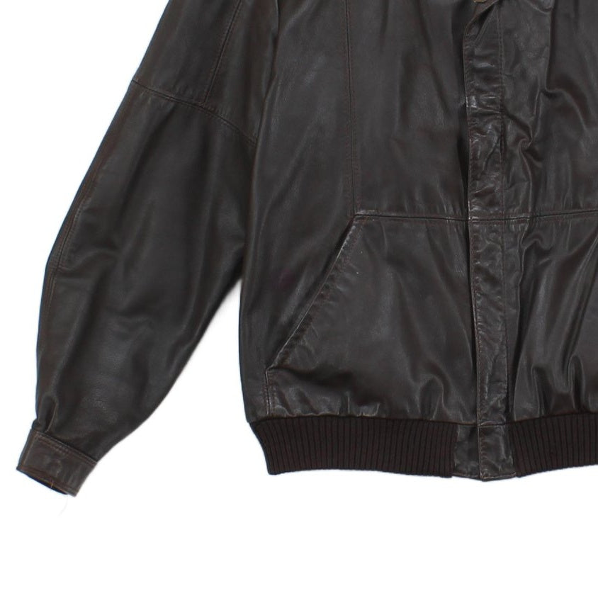 Mens Leather Jacket Full Zip Made In Sweden
