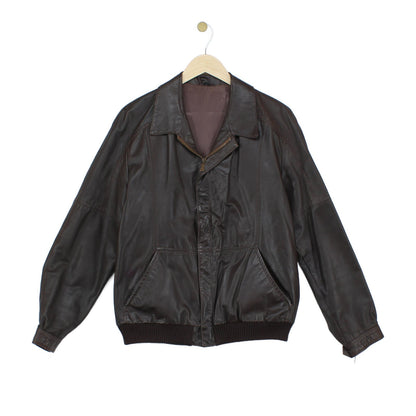 Mens Leather Jacket Full Zip Made In Sweden