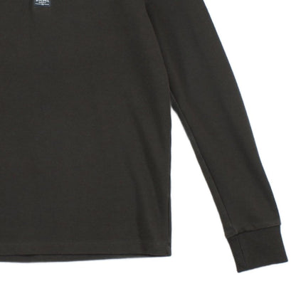 Mens T-Shirt Long Sleeve Buttons