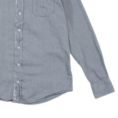 Mens Shirt Slim Fit Button Up Long Sleeve