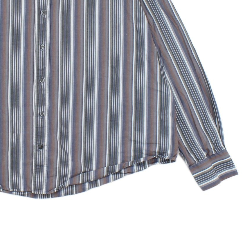 Mens Striped Shirt Button Up