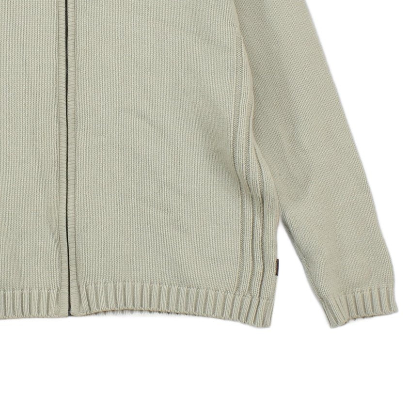 Mens Cardigan Ribbed Knit Full Zip