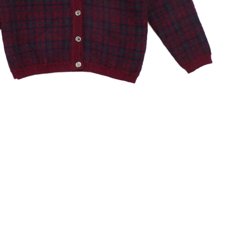 Womens Mohair Cardigan Uk Made Knit Plaid