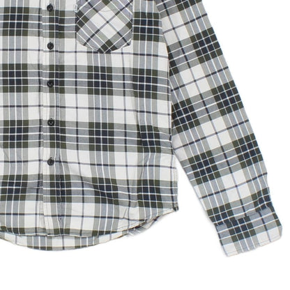 Mens Plaid Shirt Button Up Long Sleeve