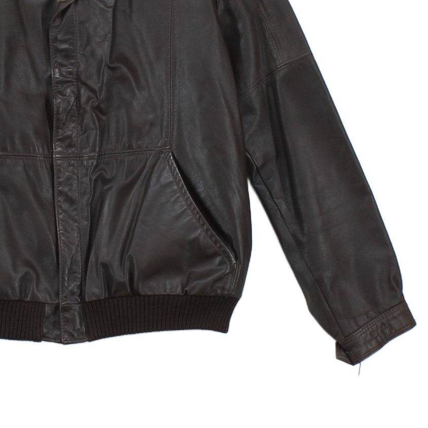 Mens Leather Jacket Full Zip Made In Sweden
