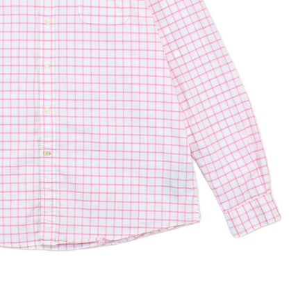 Mens Check Shirt Tailored Fit Long Sleeve