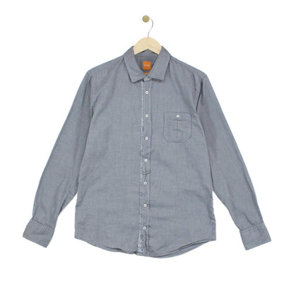 Mens Shirt Slim Fit Button Up Long Sleeve