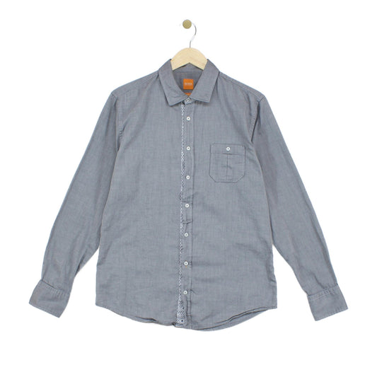 Mens Shirt Slim Fit Button Up Long Sleeve